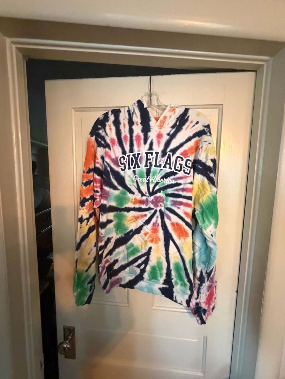 Six Flags Great America Tie-Dye Pullover Hoodie Sweatshirt 2XL